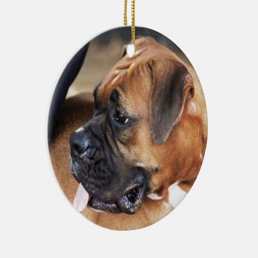 Boxer Dog Keramisch Ornament (Rechts)