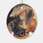 Boxer Dog Keramisch Ornament (Links)