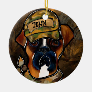 Boxer Dog Keramisch Ornament