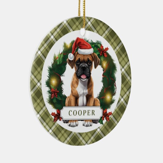 Boxer Dog Keramische Cirkel Ornament (Rechts)