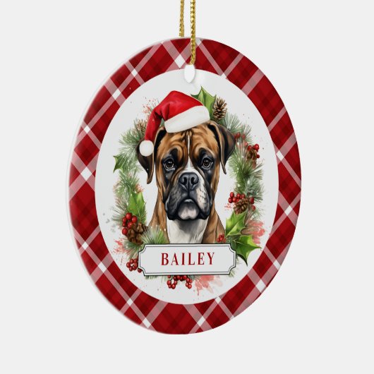 Boxer Dog Keramische Cirkel Ornament (Rechts)