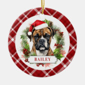 Boxer Dog Keramische Cirkel Ornament (Voorkant)