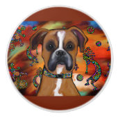 Boxer Dog Keramische Knop (Voorkant)
