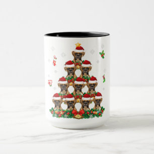 Boxer Dog-kerstboom — Santa Hat Merry kerstcadeau Mok