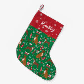 Boxer Dog-kersthuisnaam Kleine Kerstsok (Voorkant (Hangend))