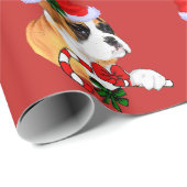 Boxer Dog Kerstmis Cadeaupapier (Rol Hoek)
