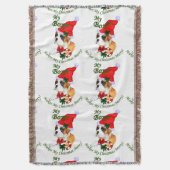 Boxer Dog Kerstmis Deken (Voorkant Verticaal)