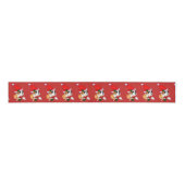 Boxer Dog Kerstmis Grosgrain Lint (Voorkant)