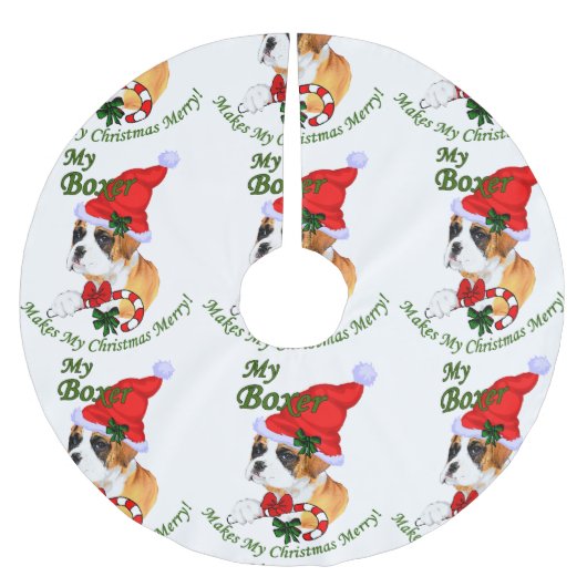 Boxer Dog Kerstmis Kerstboom Rok (Voorkant)
