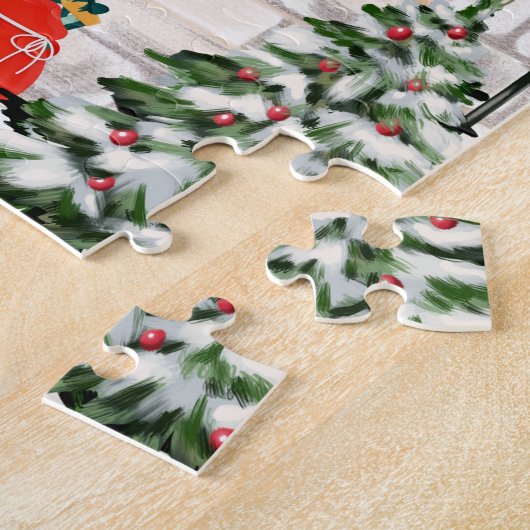 Boxer Dog Kerstmis Legpuzzel (Zijkant)