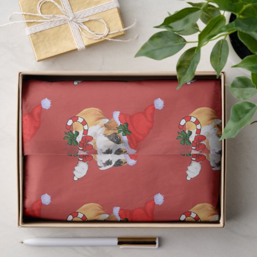 Boxer Dog Kerstmis Tissuepapier (Geschenk)
