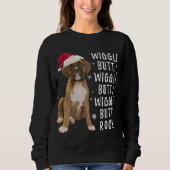 Boxer Dog Kerstmis - Wiggle Butt Rock Trui (Voorkant)