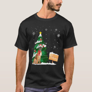 Boxer Dog-kerstrenrenlicht kerstkerstkerstkerstker T-shirt