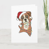 Boxer Dog kerstwinter winterdieren Honden volwasse Feestdagen Kaart (Voorkant)