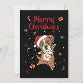 Boxer Dog kerstwinter winterdieren Honden volwasse Feestdagenkaart (Voorkant)