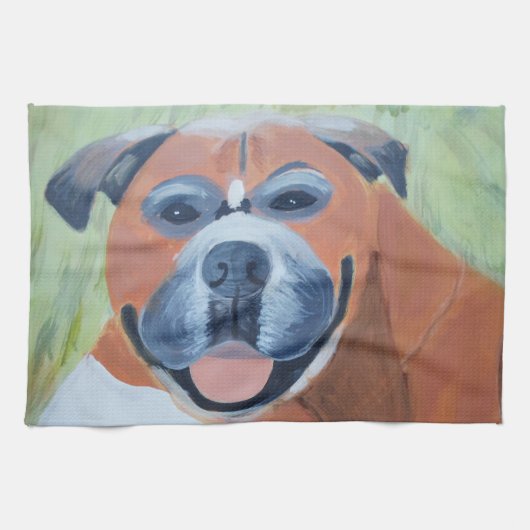 Boxer Dog Kitchen Towels Theedoek (Horizontaal)