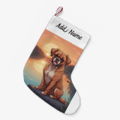 Boxer Dog Kleine Kerstsok (Voorkant (Hangend))