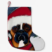 Boxer Dog Kleine Kerstsok (Voorkant)