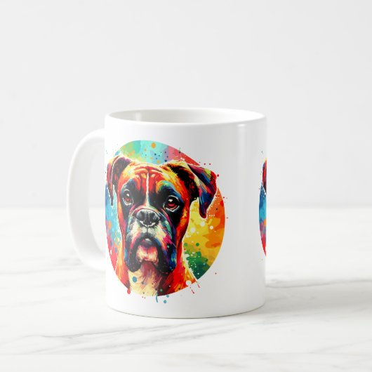 Boxer Dog Koffiemok (Voorkant links)
