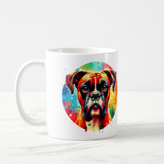 Boxer Dog Koffiemok (Links)