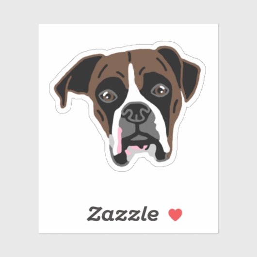 Boxer Dog-laptop-penningsticker Sticker (Vel)