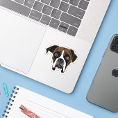 Boxer Dog-laptop-penningsticker Sticker (Laptop met iPhone)