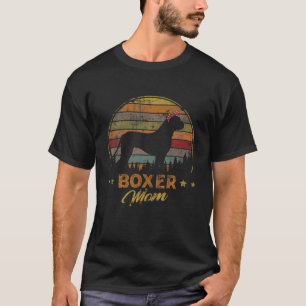 Boxer Dog mama Retro Dog Moederdag T-shirt