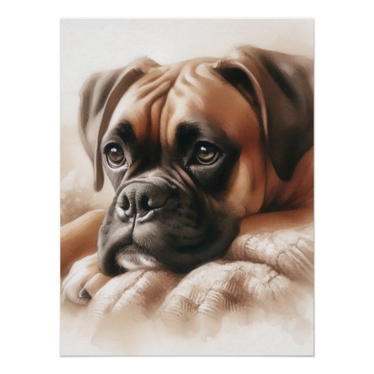 Boxer Dog: Meester van Chill & Expert Snuggler Perfect Poster (Voorkant)