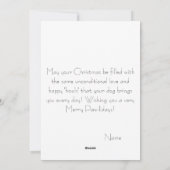 Boxer Dog Merry Christmas Santa Hat Art Feestdagenkaart (Achterkant)