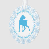Boxer Dog Merry Kerstsnowflake Ornament (voorkant)