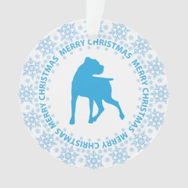 Boxer Dog Merry Kerstsnowflake Ornament