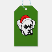 Boxer Dog met kerstkerstkerstkerstkerstkerstkerstk Cadeaulabel (Achterkant)