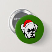 Boxer Dog met kerstkerstkerstkerstkerstkerstkerstk Ronde Button 5,7 Cm (Voorkant /achterkant)