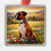 Boxer dog metalen ornament (Voorkant)