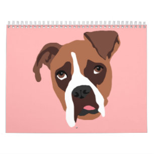 Boxer Dog Middelgrote Agenda Kalender