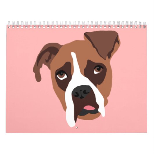Boxer Dog Middelgrote Agenda Kalender (Hoes)