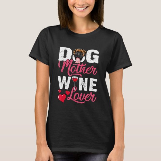 Boxer Dog-moederwijn T-shirt (Voorkant)