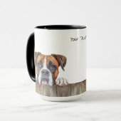 Boxer Dog Mok (Voorkant links)