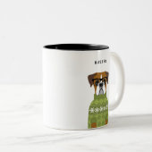 Boxer Dog-Mokken Tweekleurige Koffiemok (Voorkant rechts)