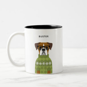 Boxer Dog-Mokken Tweekleurige Koffiemok