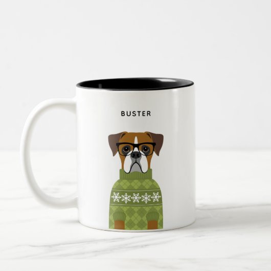 Boxer Dog-Mokken Tweekleurige Koffiemok (Links)