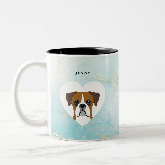 Boxer Dog-Mokken Tweekleurige Koffiemok (Links)