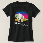 Boxer Dog Mom Rainbow Dog Animal Lover Graphic  T-shirt (Design voorkant)