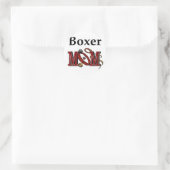 Boxer Dog MOM Ronde Sticker (Tas)