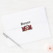 Boxer Dog MOM Ronde Sticker (Envelop)