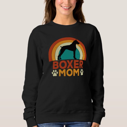  Boxer Dog Mom Sunset Sweatshirt (Voorkant)