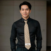 Boxer Dog Monogram Stropdas