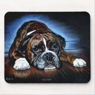 Boxer Dog Mousemat, Dog Tired Muismat