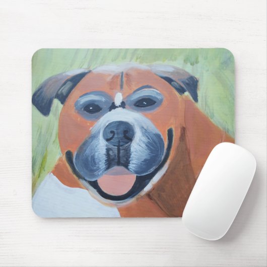 Boxer Dog Mousepad Muismat (Met muis)