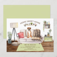 Boxer Dog Moving Announcement